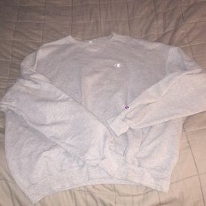 Oversized grey champion sweatshirt